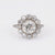 Art Deco Inspired Diamond Platinum Cluster Ring