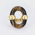 Vintage Italy tiger's eye 18k yellow gold cocktail ring Jack Weir & Sons