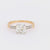 French GIA 1.75 carat cushion cut diamond 18k yellow gold engagement ring