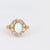 Victorian opal old mine cut diamond 18k yellow gold cluster ring Jack Weir & Sons