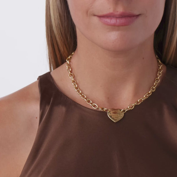 Tiffany & Co. "Return to Tiffany" 18k yellow gold necklace