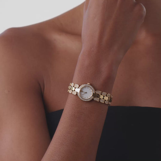 Harry Winston diamond 18k yellow gold Premier watch