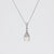 Vintage pearl diamond 18k white gold pendant necklace