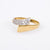 Vintage French Diamond 18K Yellow Gold Bypass Ring