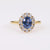 Vintage Inspired Sapphire Diamond 18K Yellow Gold Cluster Ring Rings Jack Weir & Sons