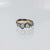 Vintage 2 stone diamond silver ring