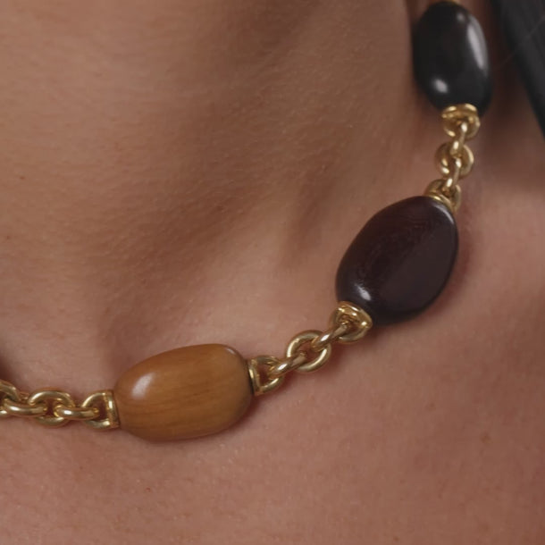 Seaman Schepps wood 18k yellow gold necklace Necklaces Seaman Schepps