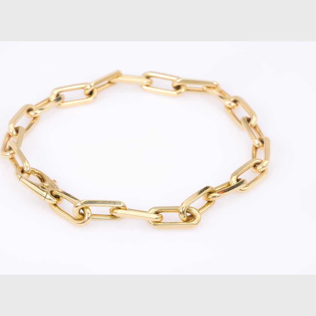 Vintage Cartier 18K Yellow Gold Paperclip Bracelet