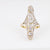 Edwardian Diamond 18K Yellow Gold Navette Ring