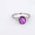 Contemporary 1.86 Carat Oval Pink Sapphire Diamond Platinum Three Stone Ring