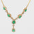 Emerald Diamond Yellow Gold Lariat Necklace