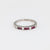 Mid Century ruby diamond platinum wedding band Jack Weir & Sons