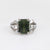 Mid Century 5.60 carat green tourmaline diamond platinum cocktail ring Jack Weir & Sons