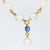 Verdura 5.60 carat sapphire south sea pearl 18k yellow gold Y drop necklace Verdura