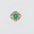 Vintage GIA 2 carat Colombian emerald diamond 18k yellow gold ring Jack Weir & Sons