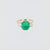 Mid Century GIA 3.25 carat Colombian emerald diamond 18k yellow gold ring Jack Weir & Sons