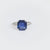 GIA 4.84 carat Asscher cut blue sapphire diamond platinum ring Jack Weir & Sons