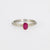 Belais Art Deco ruby 18k white gold solitaire ring Belais