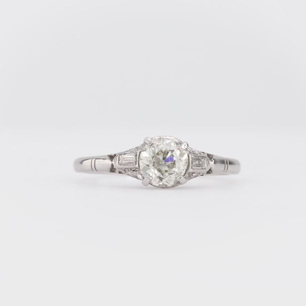 Art Deco Diamond Platinum Engagement Ring Ring Jack Weir & Sons