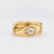 Victorian Old Mine Cut Diamond 18K Yellow Gold Snake Ring