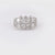 Art Deco Style Diamond Platinum Two Row Ring