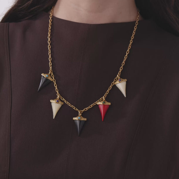Gucci vintage multi stone 18k yellow gold necklace Necklaces Gucci