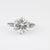 Mid-Century GIA 3.77 Carat Round Diamond Platinum Engagement Ring