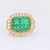 Contemporary 3.50 carat invisible set emerald diamond 18k yellow gold ring Jack Weir & Sons