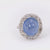 Mid-Century 13.5 Carat Cabochon Star Sapphire Diamond 14K White Gold Ring