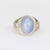 Mid Century 16 carat cabochon star sapphire diamond 14k white gold ring Jack Weir & Sons