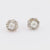 Antique French 2.3 Carat Total Diamond Weight 18K Yellow Gold Stud Earrings