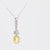 Edwardian GIA 5.80 carat yellow no heat sapphire diamond 14k white gold necklace Jack Weir & Sons