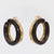 Van Cleef & Arpels French 18k yellow gold and ebony wood hoop earrings Van Cleef & Arpels