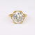 Vintage GIA 6.63 Carat Circular Cut 18K Yellow Gold Ring