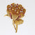 Retro 5 carat total weight ruby diamond 18k gold tulip flower brooch Jack Weir & Sons