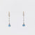 Edwardian Style Aquamarine Diamond 18K Yellow White Gold Drop Earrings