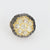 Vintage 3.50 carat diamond 18k yellow gold and enamel dome ring Jack Weir & Sons