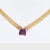 Vintage Italy 9.2 Carat Amethyst 14K Yellow Gold Necklace