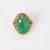 Vintage cabochon jade 18k yellow gold cocktail ring Jack Weir & Sons