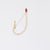 Vintage Ruby Diamond 18K Yellow Gold Fish Hook Brooch