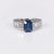 Modern 1.5 Carats Sapphire Diamond Platinum Ring