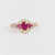 Antique synthetic ruby diamond 18k yellow gold ring Jack Weir & Sons