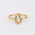 Vintage Pear Shape Diamond 18K Yellow Gold Bezel Ring