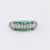 Art Deco Diamond Emerald Platinum Ring