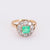 Victorian Emerald Diamond Yellow Gold Cluster Ring