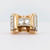 Retro French Diamond 18K Rose Gold Tank Ring