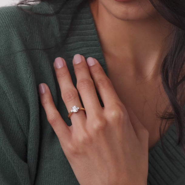 GIA 1.09 old mine cut diamond 18k gold and platinum engagement ring Rings Jack Weir & Sons