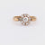 Antique Old Mine Cut Diamond 14K Yellow Gold Cluster Ring