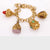 Retro 14K and 18K Yellow Gold Chunky Charm Bracelet