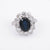 Edwardian 2.9 Carat Oval Cut Sapphire Diamond Platinum Cluster Ring